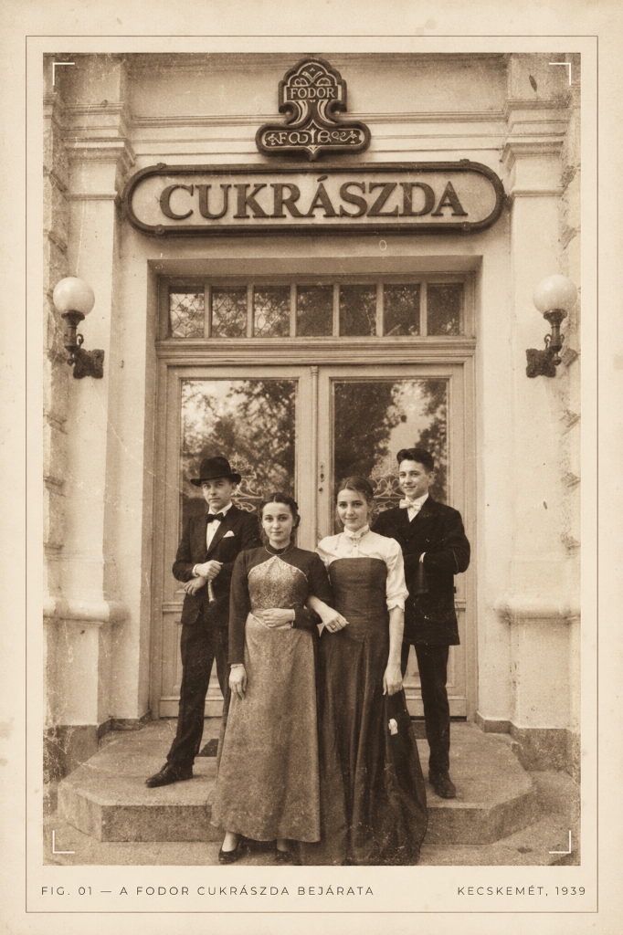 A Fodor Cukrászda Bejárata Kecskemét 1939 Archív Fotó